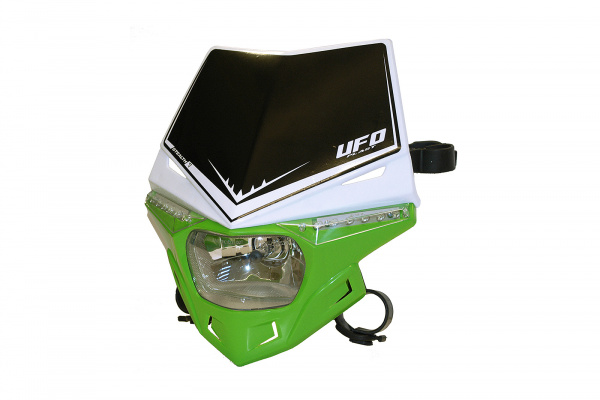 Portafaro motocross Stealth bianco e verde - Portafari - PF01715-W026 - UFO Plast