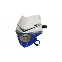 Motocross Stealth headlight white and blue - Headlight - PF01715-W089 - UFO Plast