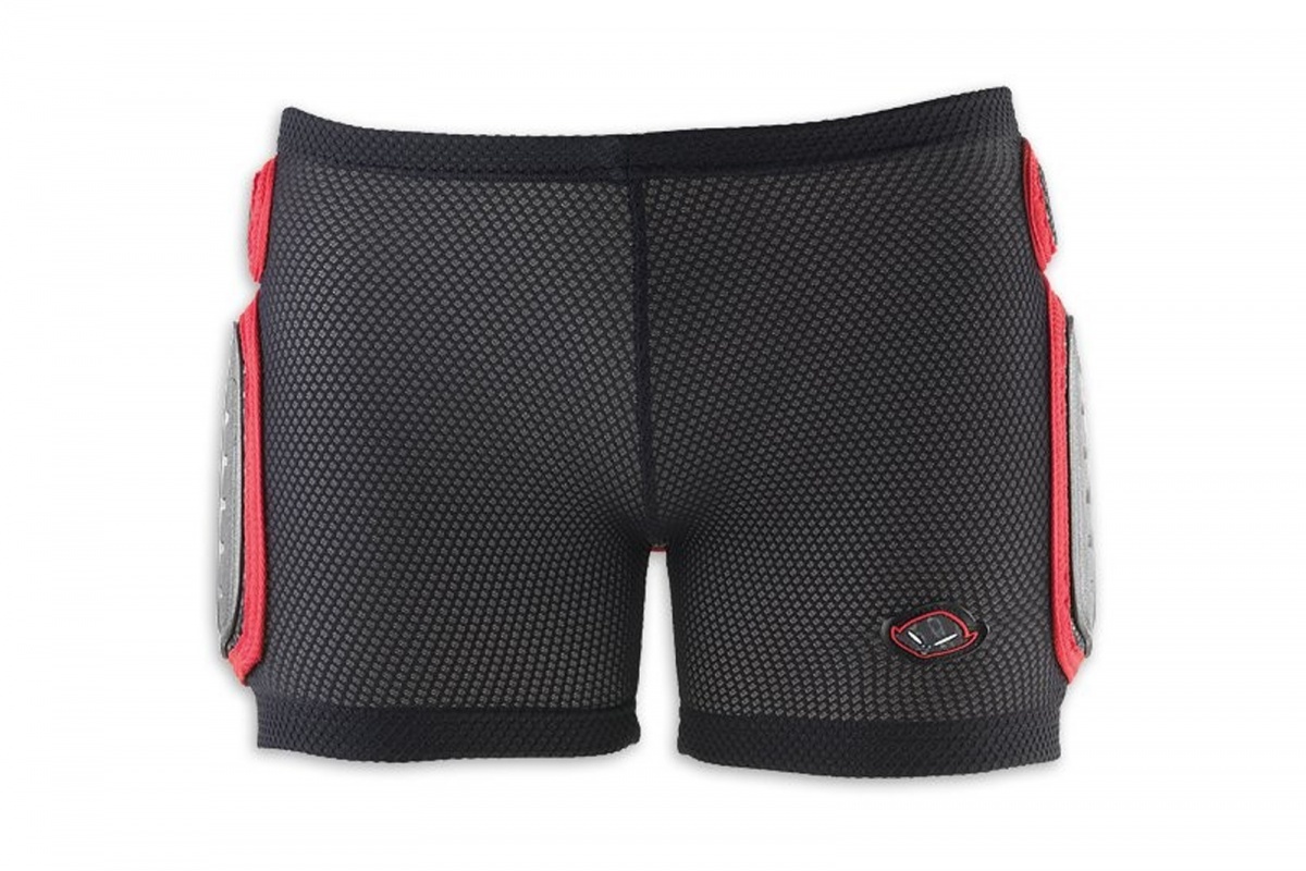Pantaloncino protettivo motocross con protezioni da bambino bianco 