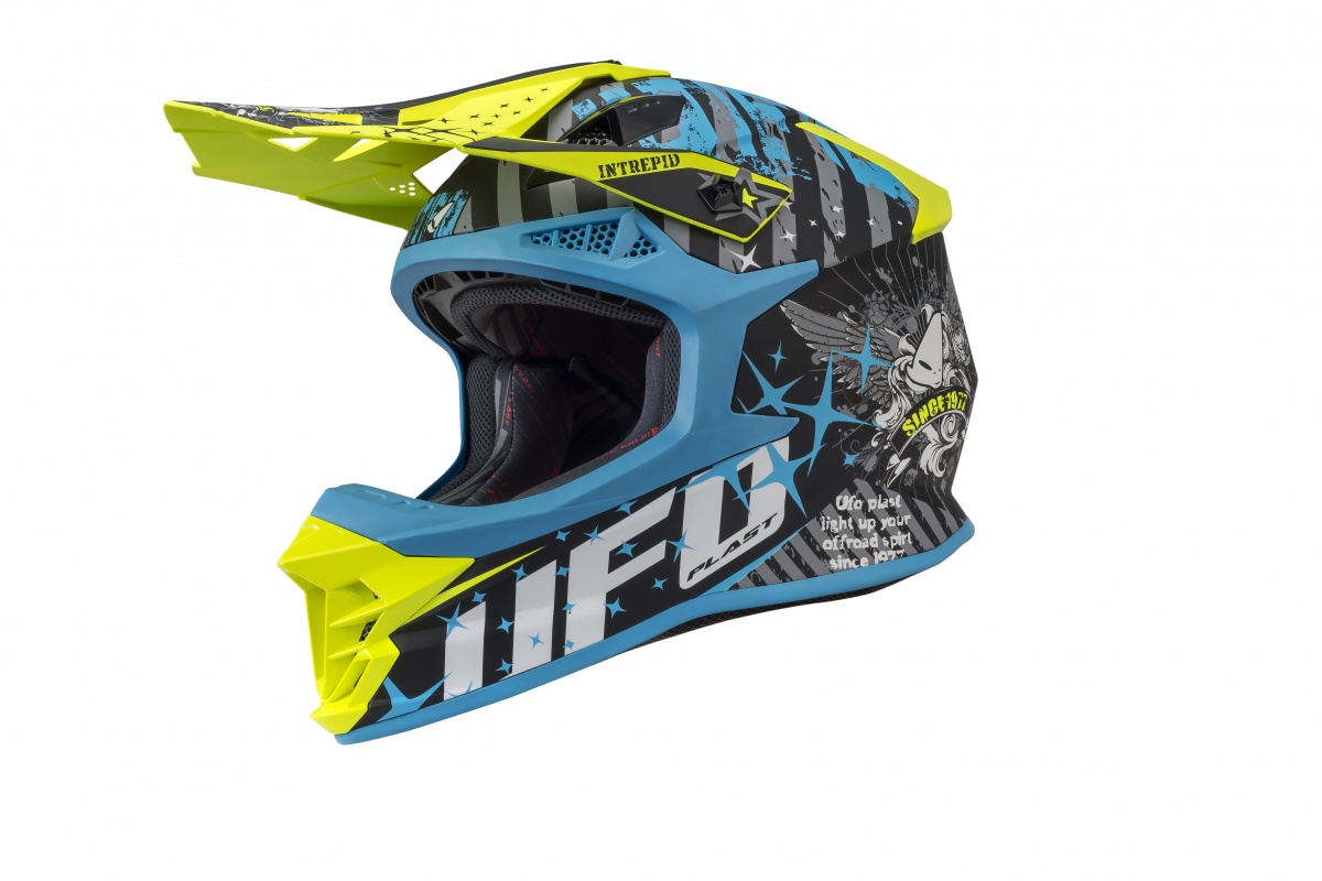 yellow motocross helmet