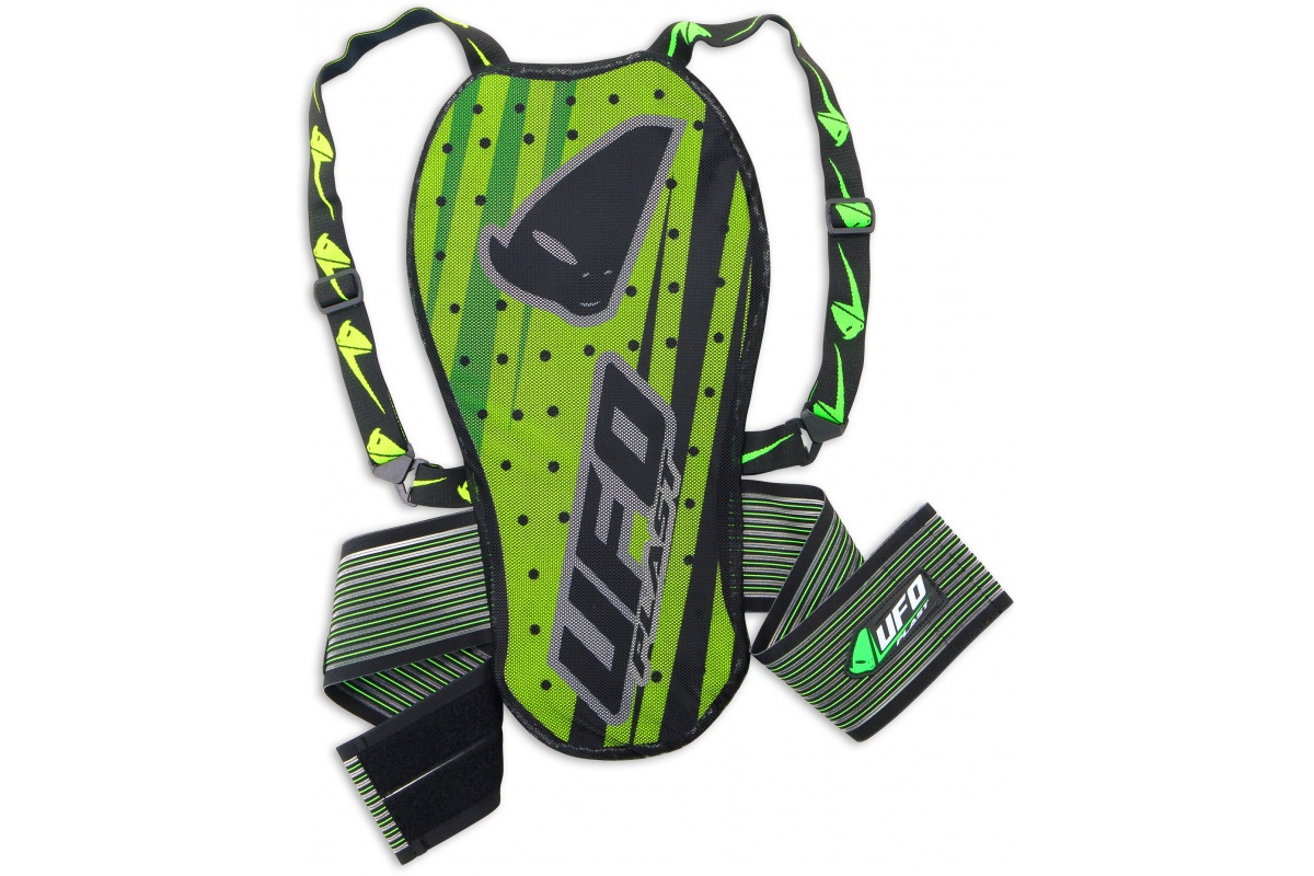 Ski and snowboard back protector Kombat for kids long green - UFO P...