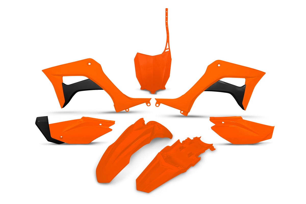 Kit plastiche Honda - arancio fluo - PLASTICHE REPLICA - HOKIT124-FFLU - UFO Plast