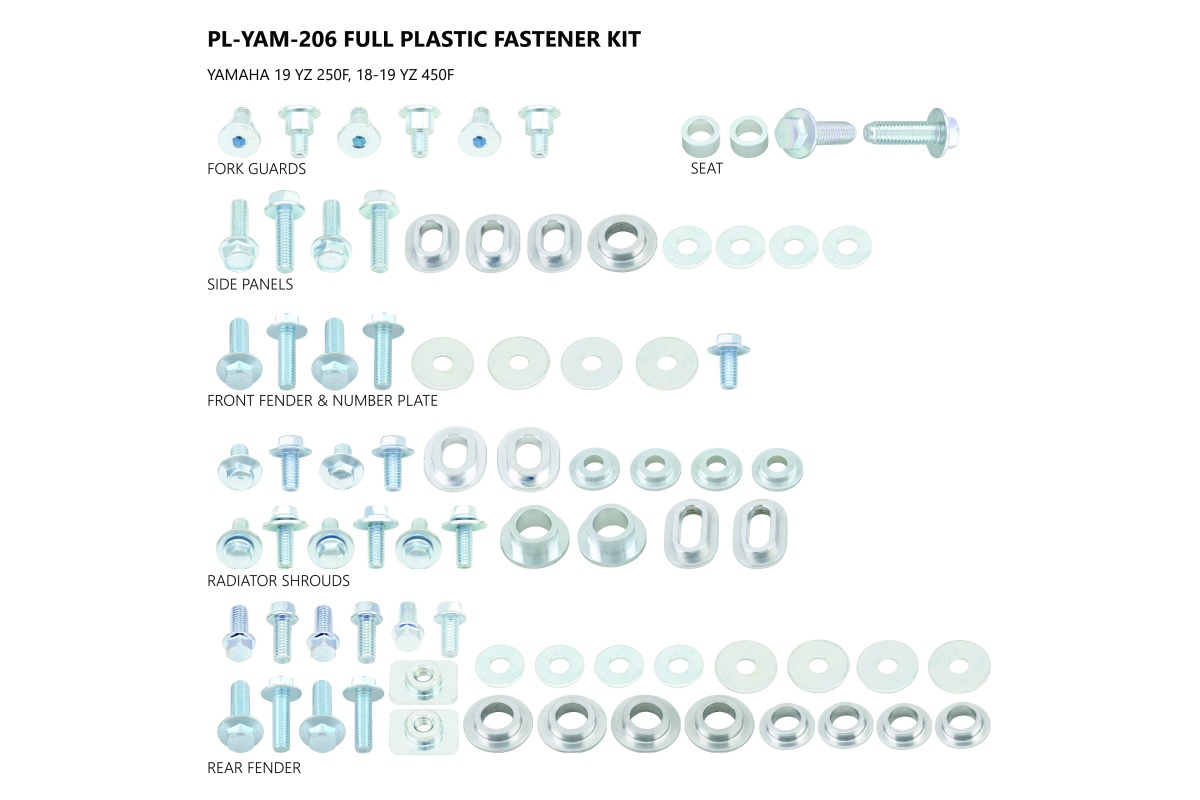 Kit viti motocross per plastiche Yamaha - Altri accessori - AC02444 - Ufo Plast