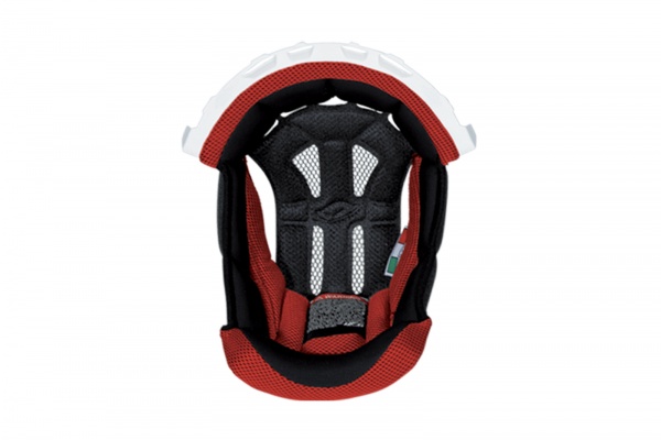 Cuffia casco motocross Interceptor & Warrior bianco e rosso - Ricambi caschi - HR010-WB - UFO Plast