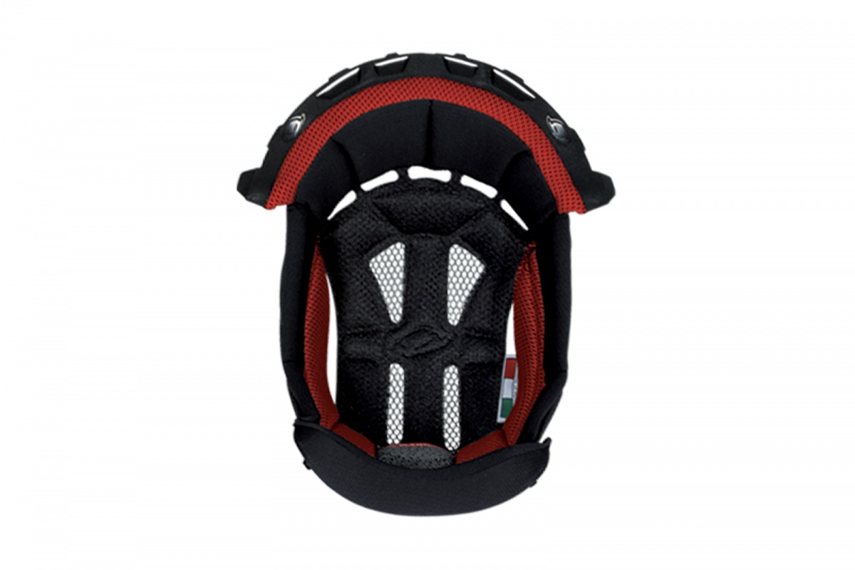 Cuffia casco motocross Interceptor & Warrior nero e rosso - Ricambi caschi - HR010-KB - UFO Plast