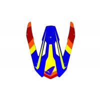 Frontino casco motocross Diamond blu, giallo, arancione e rosso - Ricambi caschi - HR098 - UFO Plast