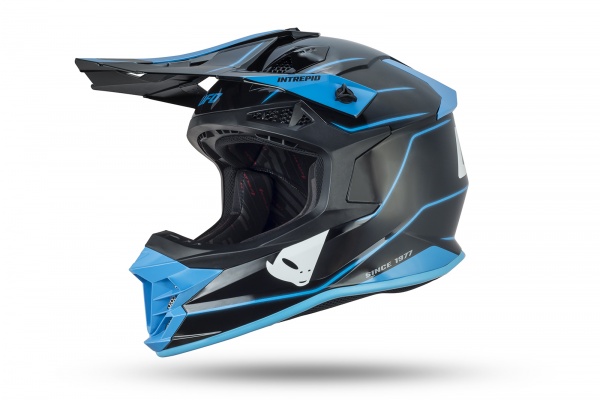 Casco motocross Intrepid nero e blu - Caschi - HE144 - UFO Plast