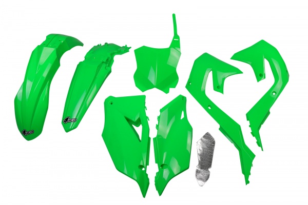Kit plastiche Kawasaki - verde fluo - PLASTICHE REPLICA - KAKIT227-AFLU - UFO Plast