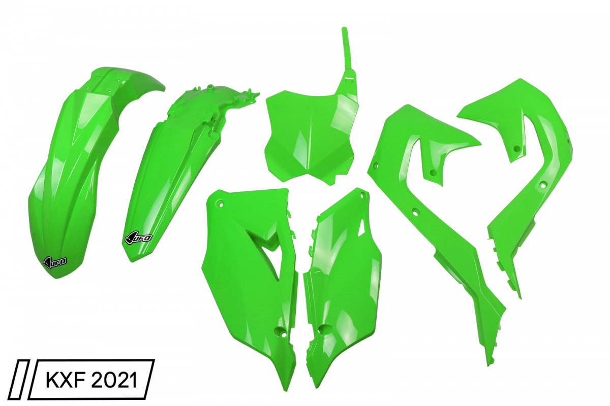 Kit Plastiche OEM Color 20-23 per Kawasaki KXF 250 (2021-24) - KXF 450 (2019-23) - PLASTICHE REPLICA - KAKIT227-999A - Ufo Plast