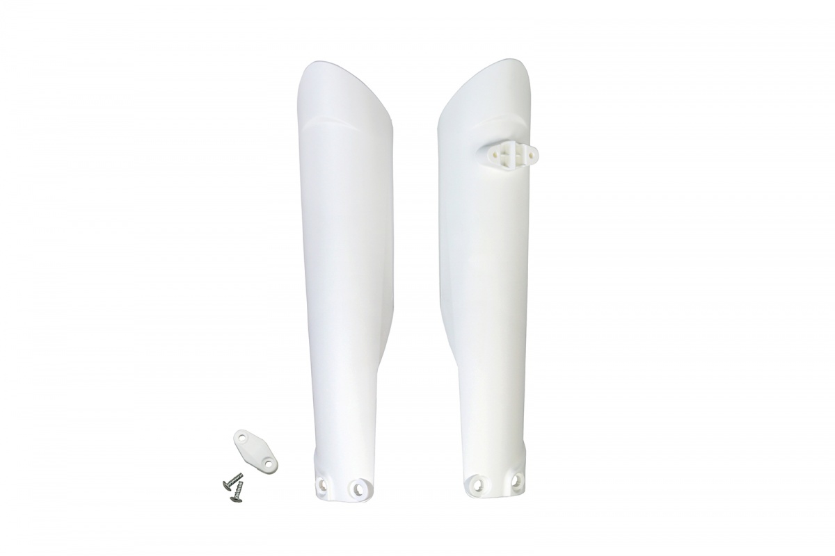 Fork slider protectors - white 20-21 - Husqvarna - REPLICA PLASTICS - HU03361-040 - UFO Plast