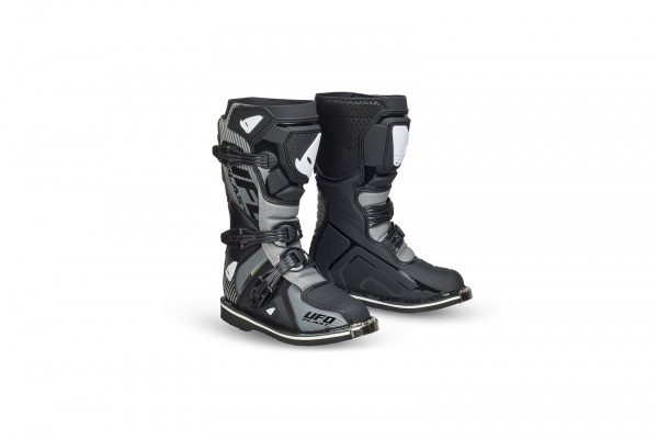 Motocross Typhoon boots for kids black and gray - Boots - BO008-K - UFO Plast