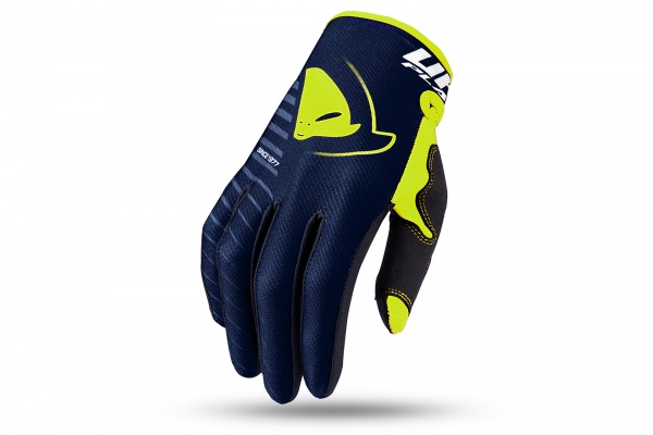 Motocross Skill Kimura gloves blue and neon yellow - Gloves - GU04499-NDFL - UFO Plast