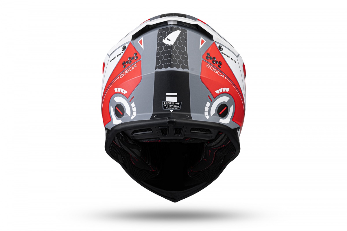 Motocross Intrepid helmet red and white - NEW PRODUCTS - HE154 - UFO Plast