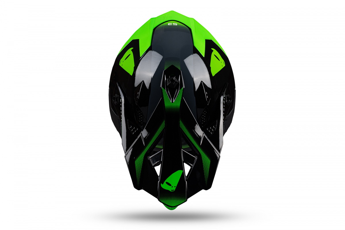 Motocross Intrepid helmet black and green - NEW PRODUCTS - HE156 - UFO Plast