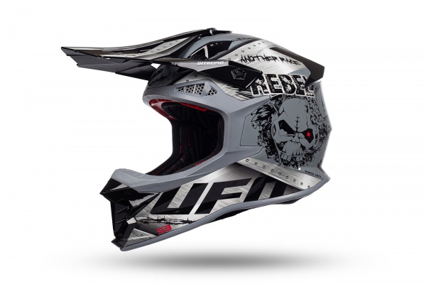 Casco motocross Intrepid grigio - NOVITA' - HE153 - UFO Plast