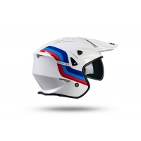 Jet helmet Sheratan white, blu and red - NEW PRODUCTS - HE147 - UFO Plast