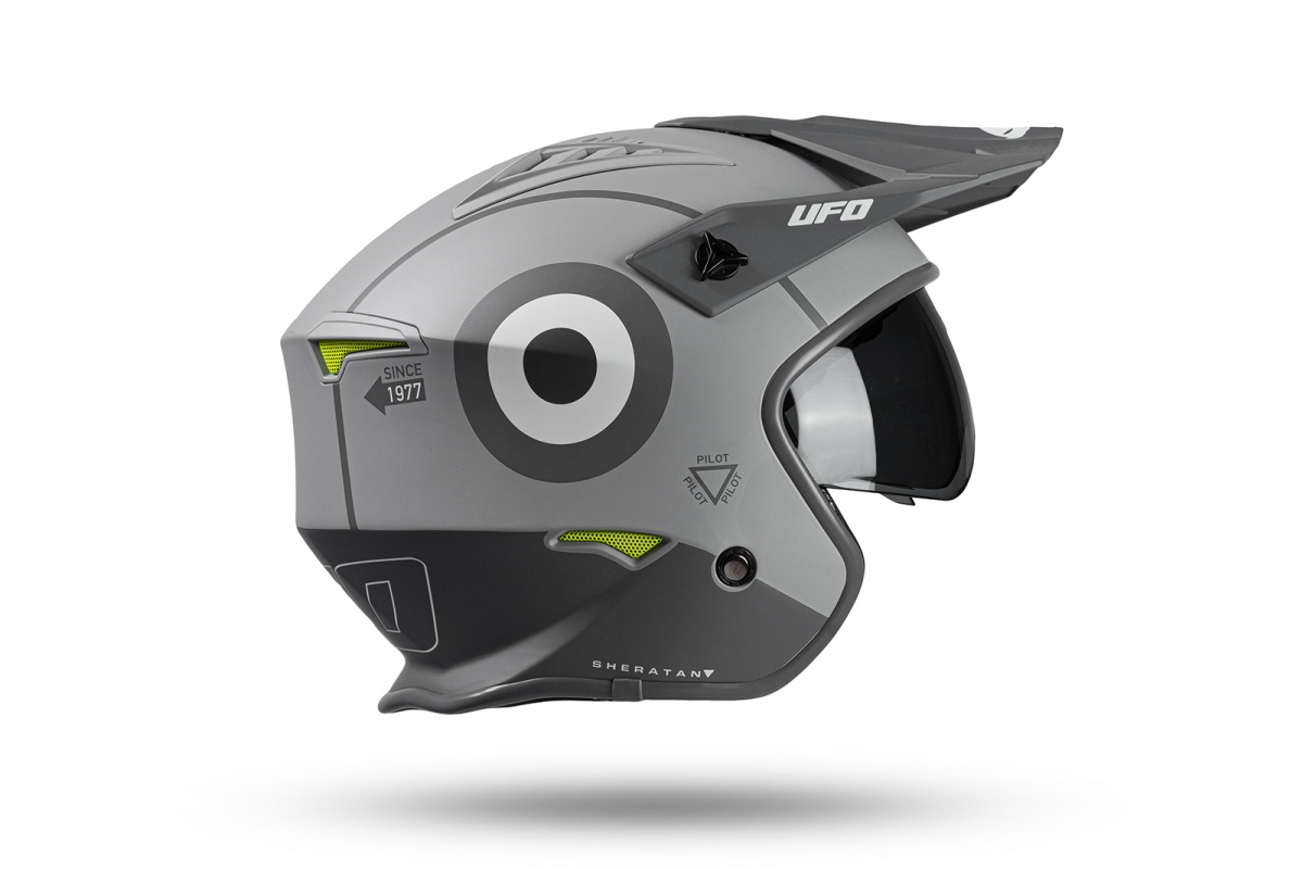 Casco jet Sheratan grigio - UFO Plast