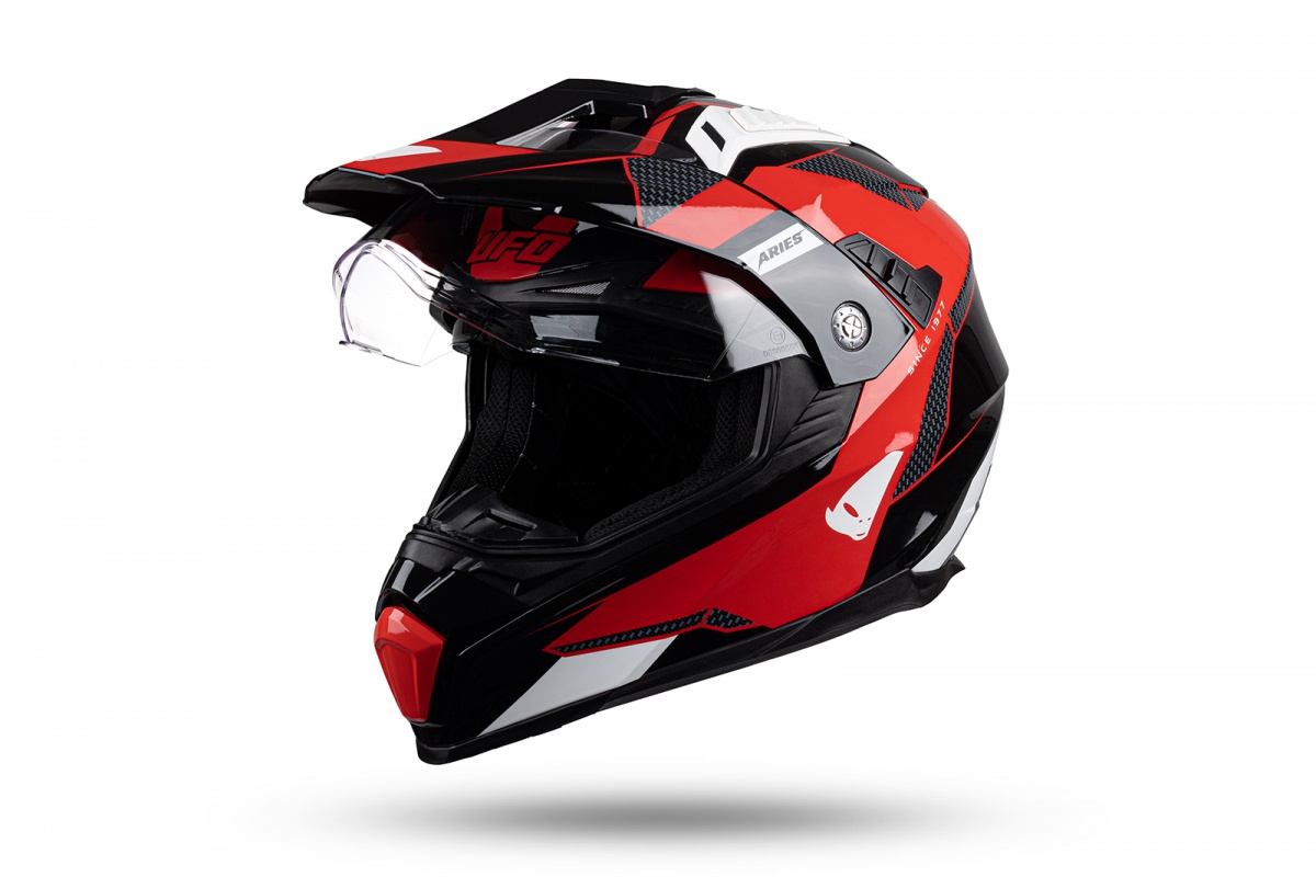 Motocross enduro helmet Aries black and red - NEW PRODUCTS - HE163 - UFO Plast
