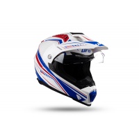 Motocross enduro helmet Aries white, blue and red - NEW PRODUCTS - HE161 - UFO Plast