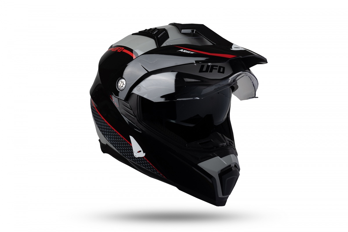 Motocross enduro helmet Aries black and grey - NEW PRODUCTS - HE164 - UFO Plast