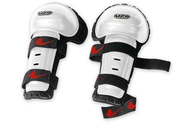 Motocross knee shin guard Thermoformed white - Kneepads - GI02040-W - UFO Plast