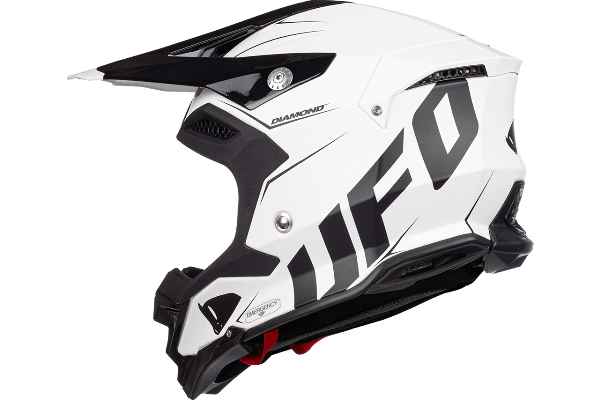 Casco motocross Diamond bianco e nero - ADULTO - He052 - UFO Plast