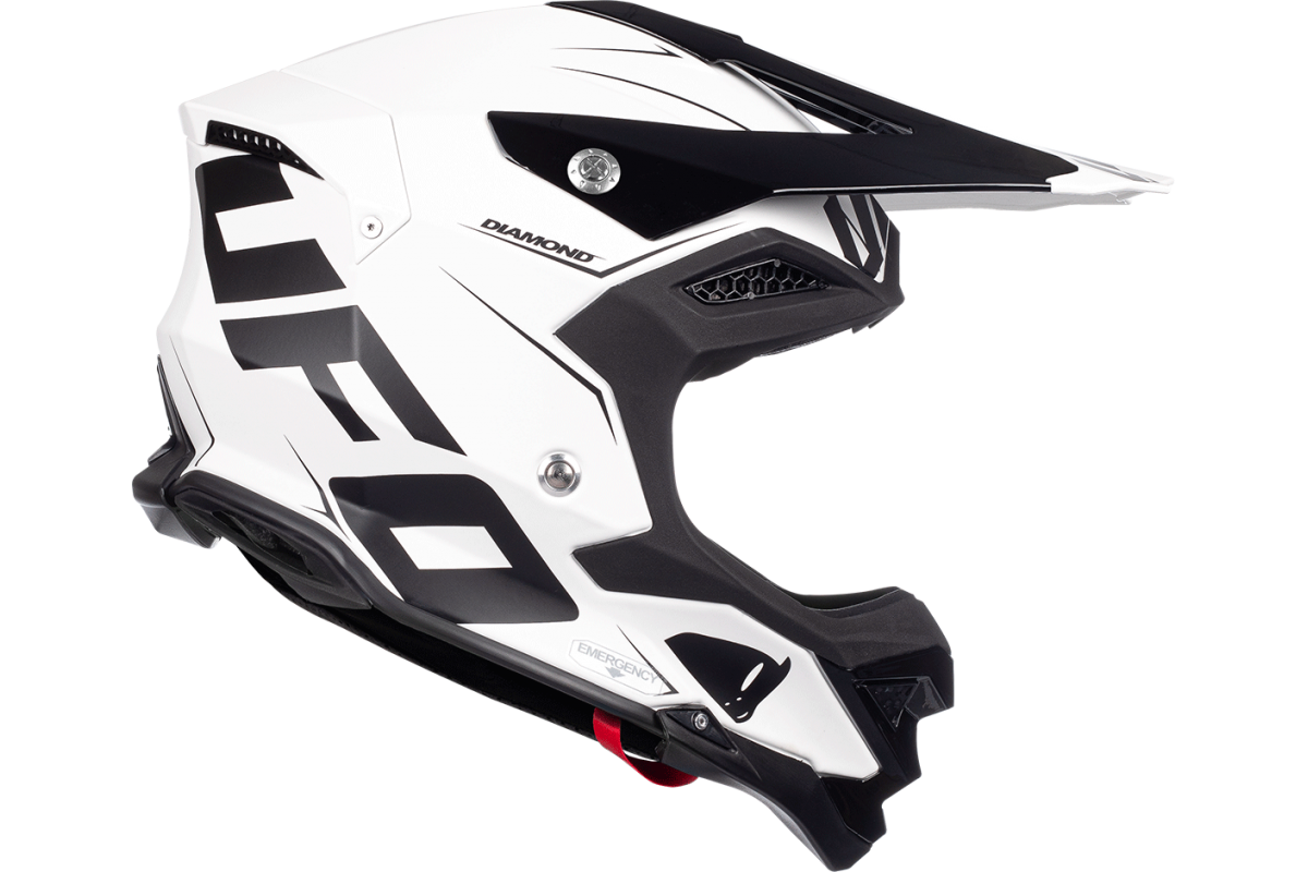 Casco motocross Diamond bianco e nero - ADULTO - He052 - UFO Plast