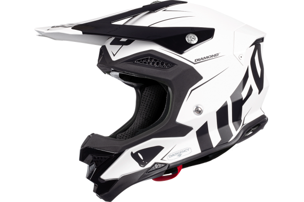 Motocross helmet Diamond black and white - NEW PRODUCTS - He052 - UFO Plast