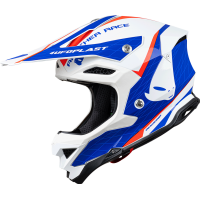 Motocross helmet Diamond white, red and blue - HIGHLIGHT - he054 - UFO Plast