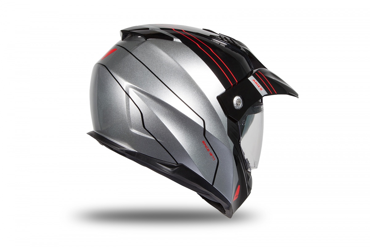 Motocross Enduro helmet Aries black and grey glossy - Helmets - HE178 - UFO Plast