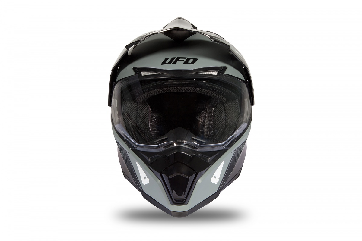 Casco Motocross Enduro Aries nero e grigio opaco - Caschi - HE180 - UFO Plast