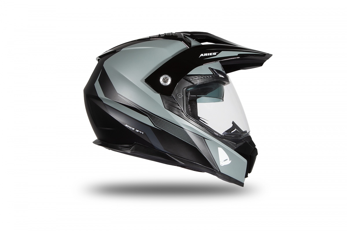 Motocross Enduro helmet Aries black and grey matt - Ufo Plast