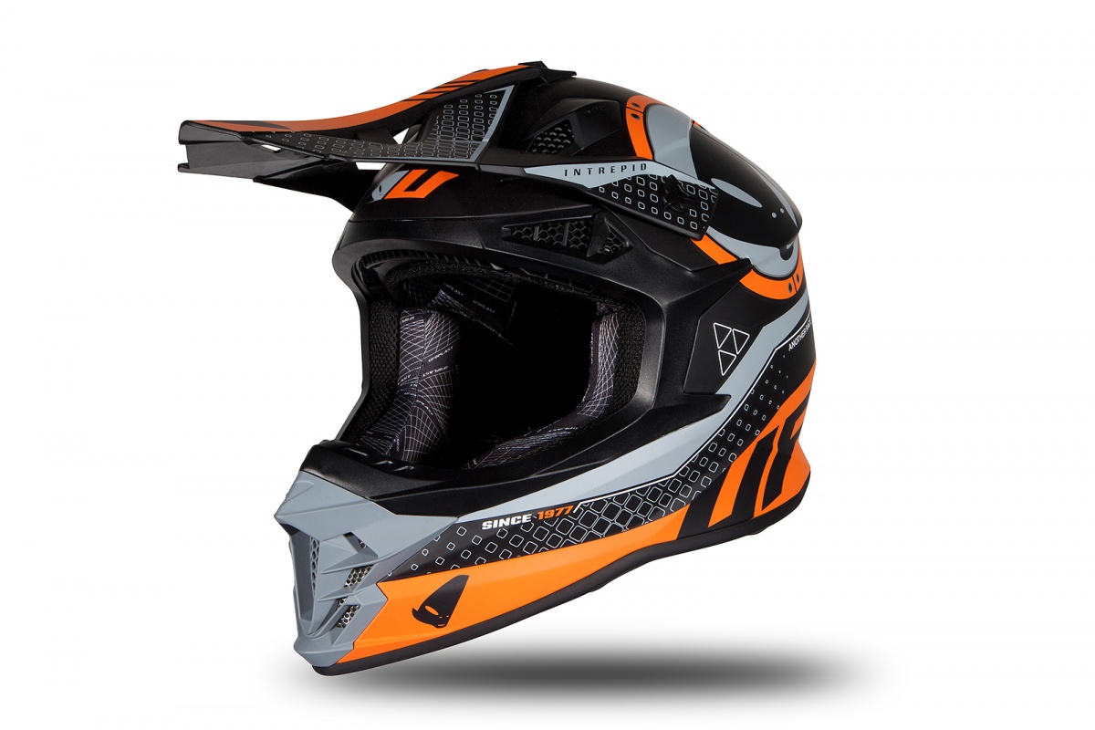 Motocross helmet Intrepid black and orange matt - Helmets - HE176 - UFO Plast