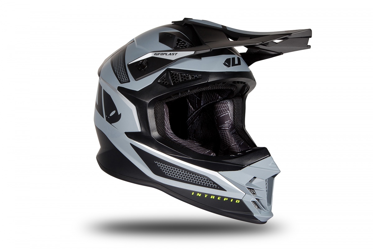 Motocross helmet Intrepid black and grey matt - Helmets - HE175 - UFO Plast