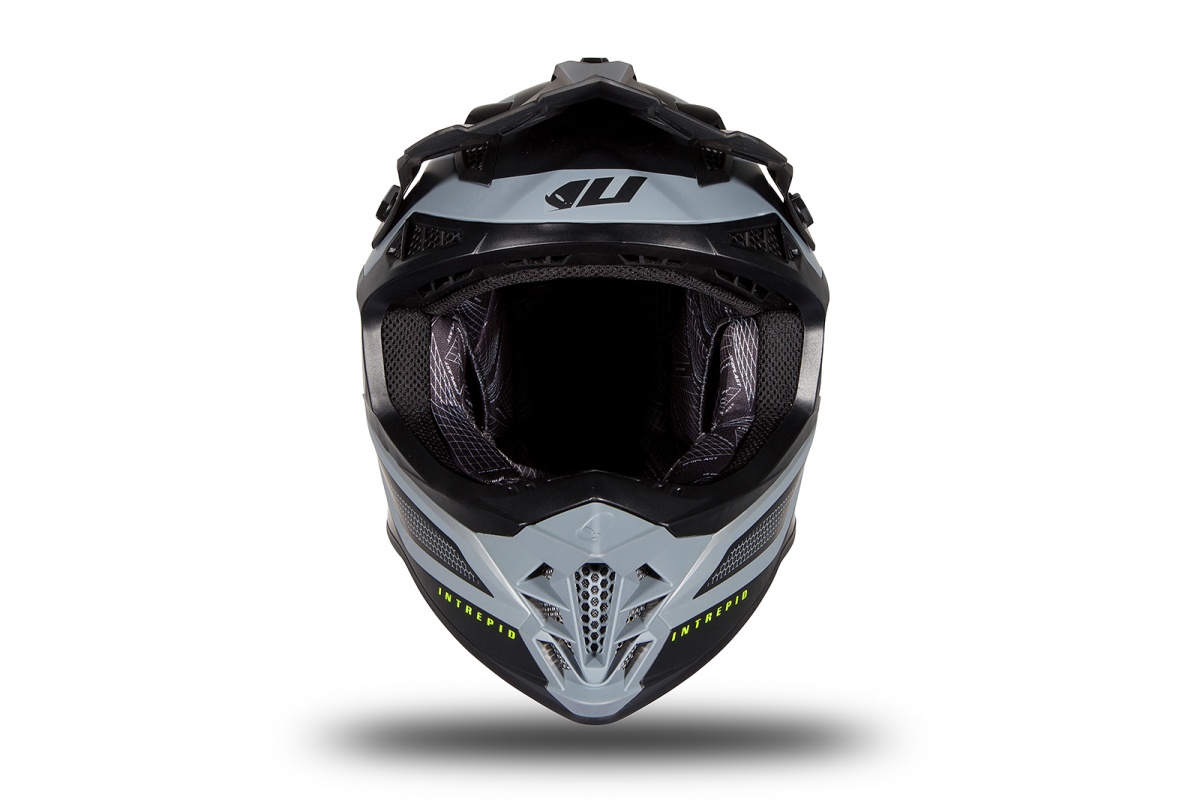 Casco Motocross Intrepid nero e grigio opaco - Caschi - HE175 - UFO Plast