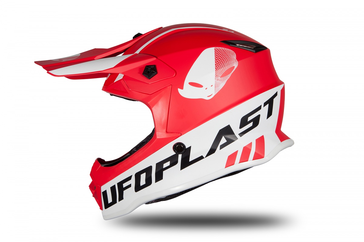 Casco motocross da bambino rosso opaco - Ufo Plast