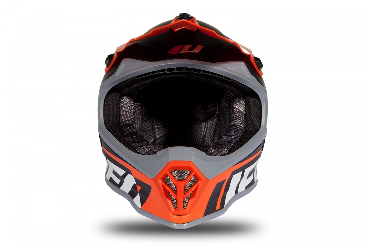 Motocross helmet for kids neon orange and black matt - Helmets - HE192 - UFO Plast