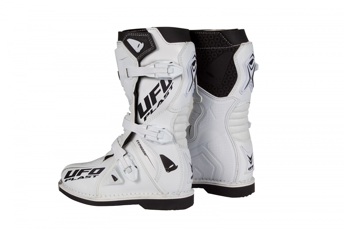 Motocross Typhoon boots for kids white - Boots - BO011-W - UFO Plast
