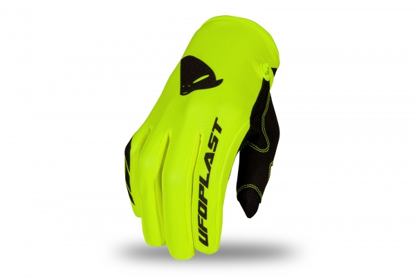 Guanti motocross Skill da bambino giallo fluo - Kids gear and protection - GU04533-DFLU - UFO Plast