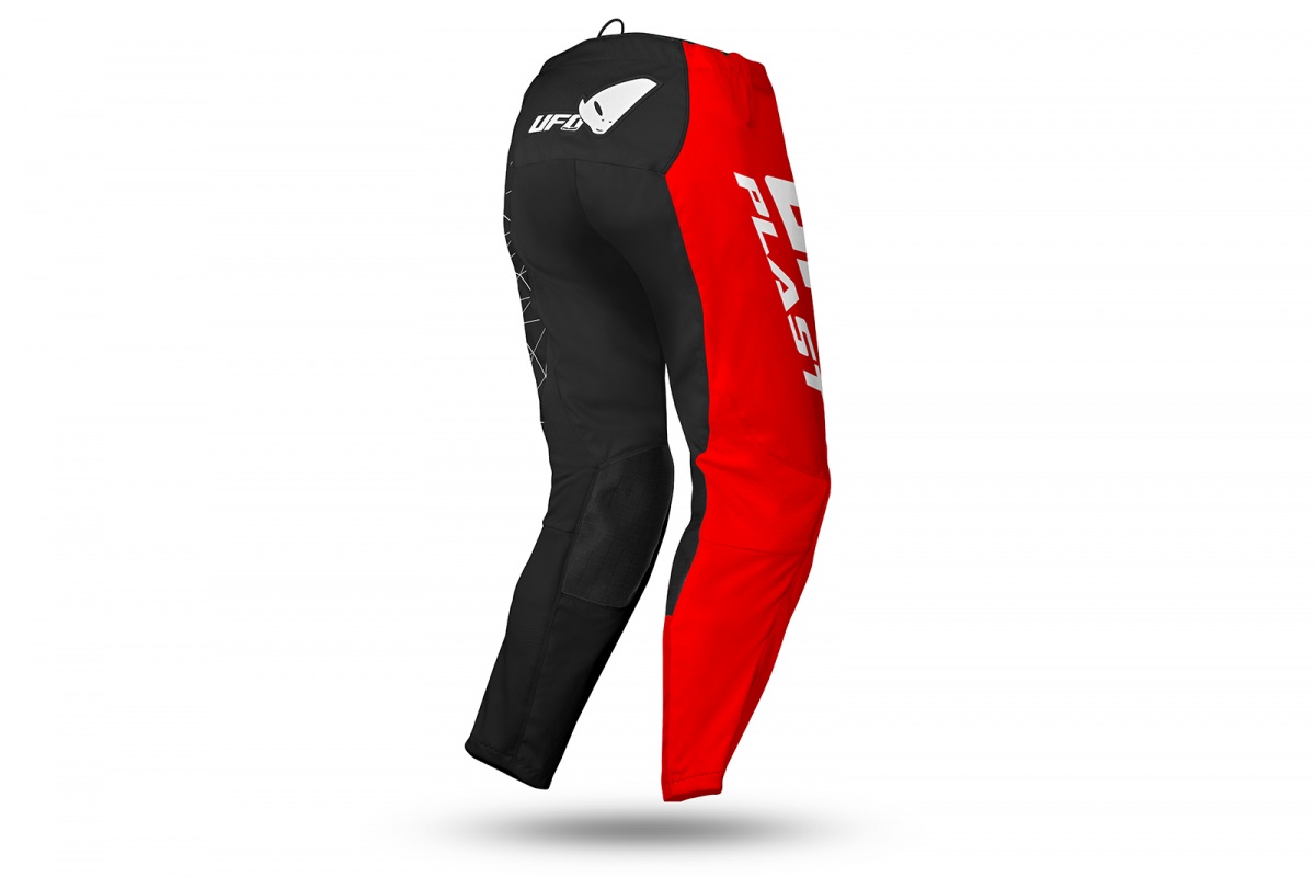 Pantaloni motocross Tecno nero e rosso - Ufo Plast