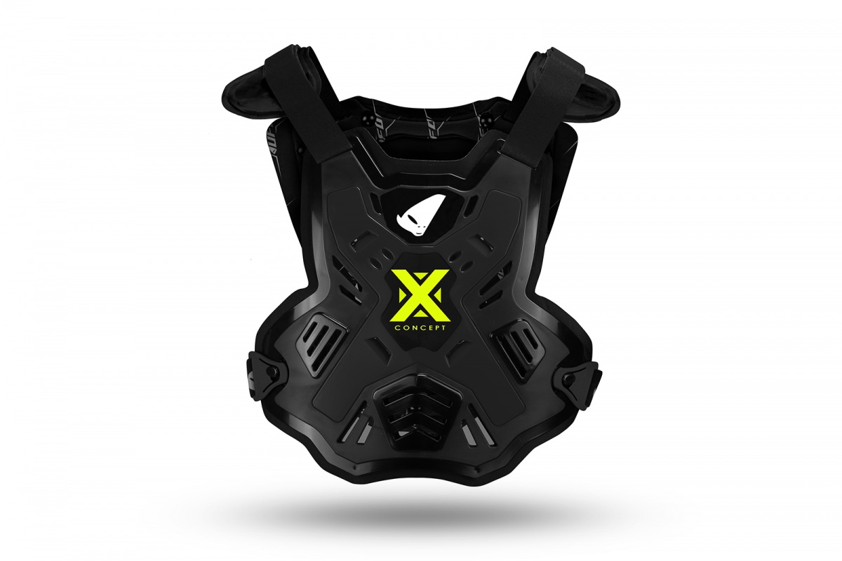 Pettorina Motocross X-Concept senza spalline nero - Ufo Plast