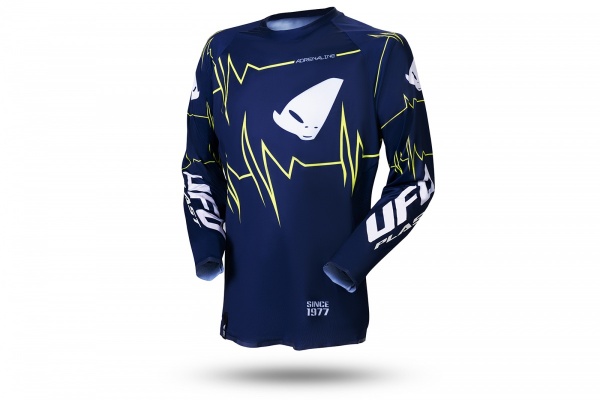 SLIM ADRENALINE MOTOCROSS JERSEY BLUE AND NEON YELLOW - NEW PRODUCTS - MG04488-N - UFO Plast