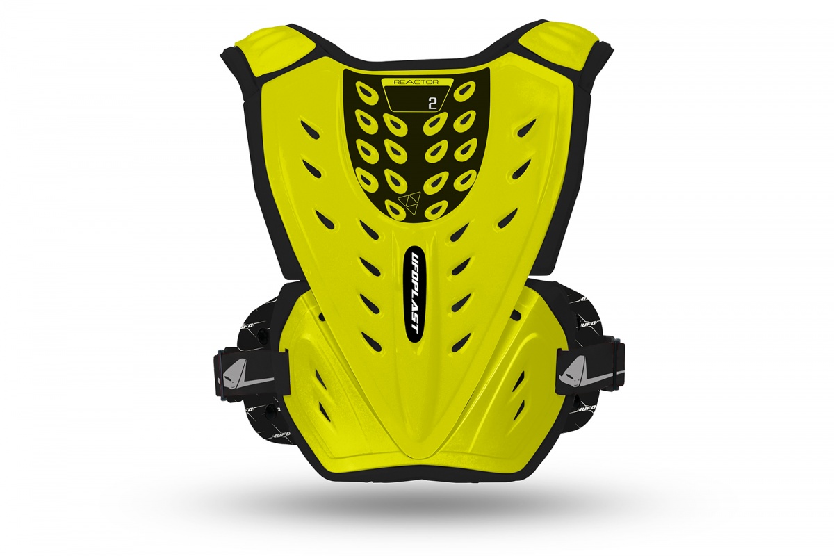 Pettorina Motocross Reactor Chest Protector giallo fluo - Ufo Plast