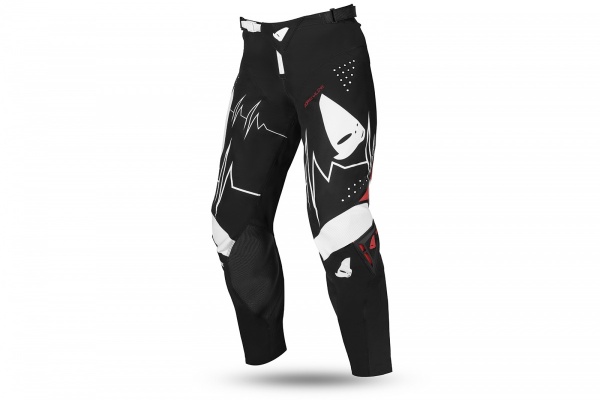 MOTOCROSS SLIM ADRENALINE PANTS BLACK, WHITE AND RED - NEW PRODUCTS - PI04486-K - UFO Plast