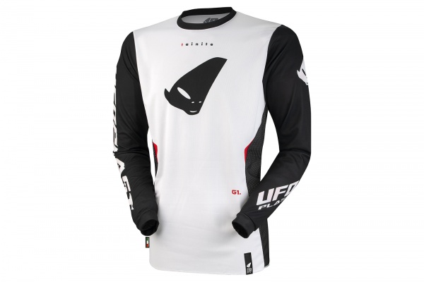 Motocross Tainite jersey white and black - Jersey - MG04538-W - UFO Plast