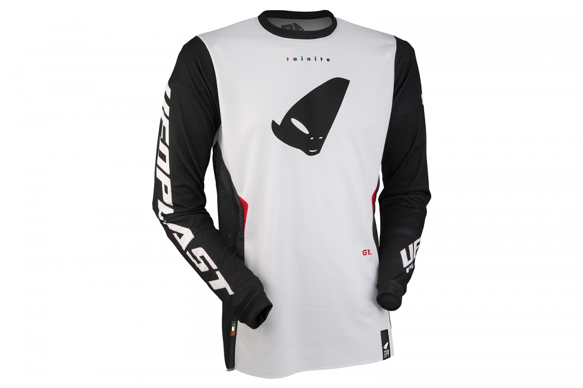 Maglia Motocross Tainite bianca e nera - Maglie - MG04538-WK - UFO Plast