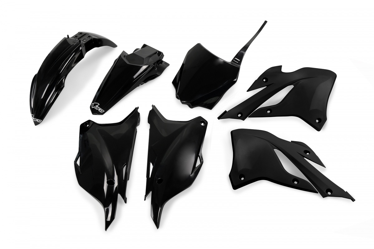 Kit Plastiche nero per Kawasaki KX 85 (2022-25) - KX 112 (2022-25) - PLASTICHE REPLICA - KAKIT229-001 - Ufo Plast
