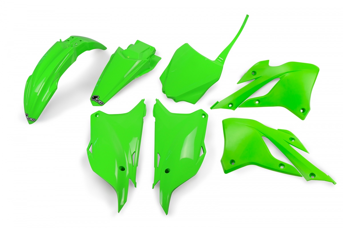 Kit Plastiche OEM Color per Kawasaki KX 85 (2022-25) - KX 112 (2022-25) - PLASTICHE REPLICA - KAKIT229-026 - Ufo Plast