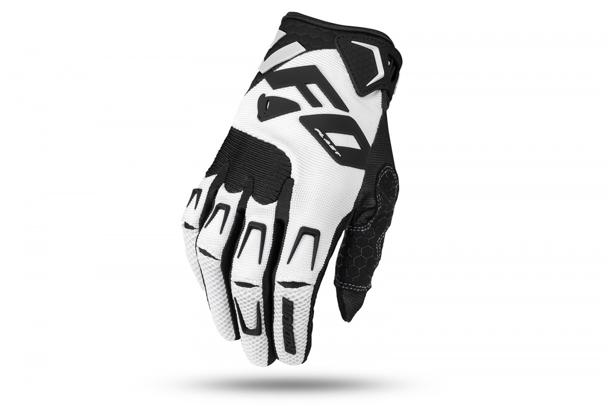 Guanti Motocross Iridium bianchi e neri - Ufo Plast