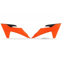 Convogliatori Radiatore arancio fluoro compatibile Ktm SX 250/XC 250 - SX 125/XC 125 - EXC 150/XC W150 / XC W150TPI - EXC 25....